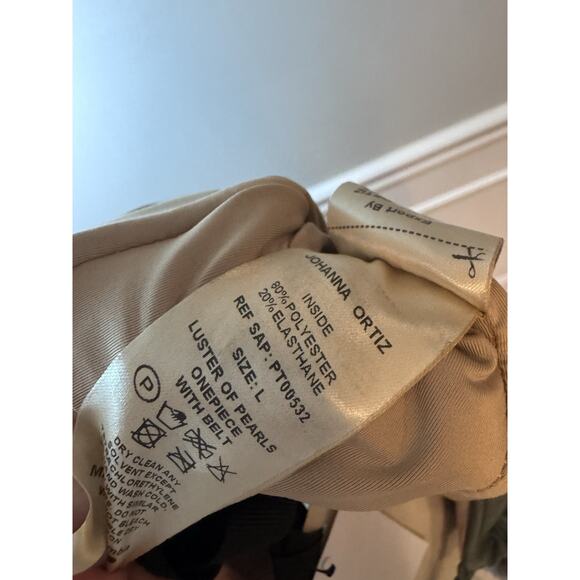 JOHANNA ORTIZ Luster Of Pearls One-piece Swimsuit Green Belted Large NWT $495 - Picture 10 of 15